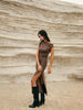 Clara | Asymmetrisches One-Shoulder Split Strickkleid