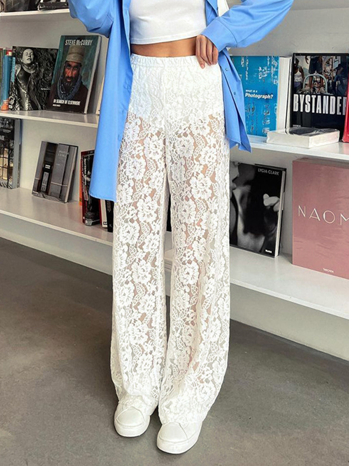 Olivia | Romantische Spitzen-Hosen mit weitem Bein
