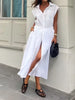 Emilia | Ärmelloses Midi-Kleid mit Schlitz