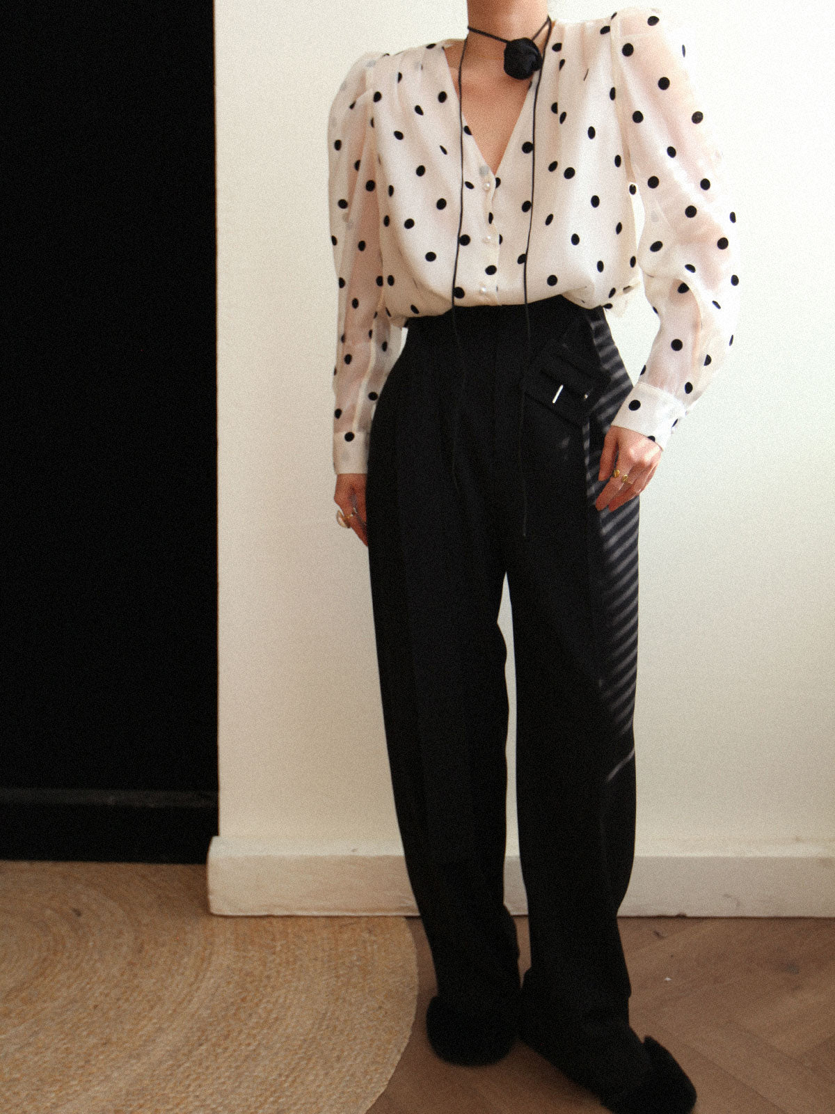 Anna | Verspielte Polka-Dot-Bluse