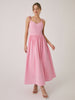 Clara | Rückenfreies Maxikleid aus Baumwolle und Leinen