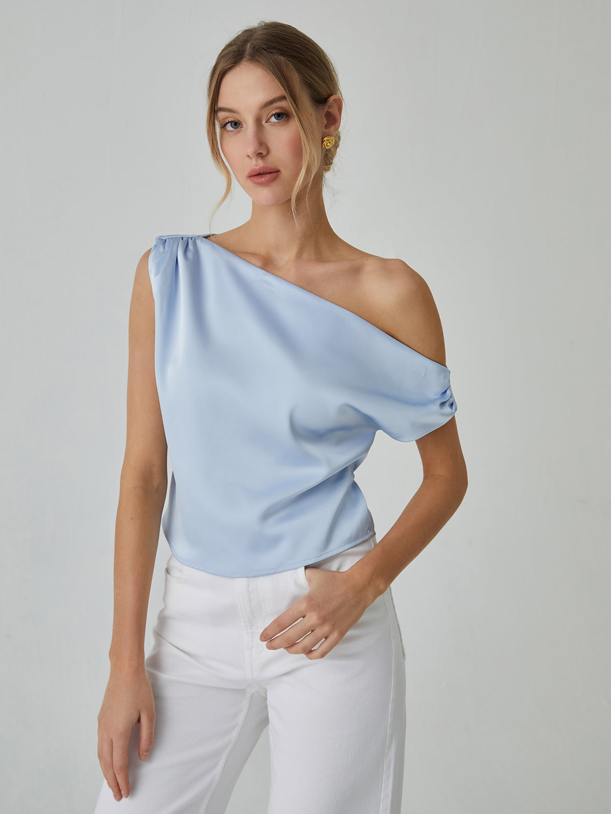 Clara | Asymmetrische Bluse mit Knotendetail