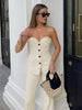 Clara | Stilvolles Tube Top mit Weiten Hosen Set