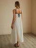 Clara | Elegantes Maxikleid mit Kontrastabschlüssen