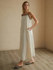 Clara | Elegantes Maxikleid mit Kontrastabschlüssen
