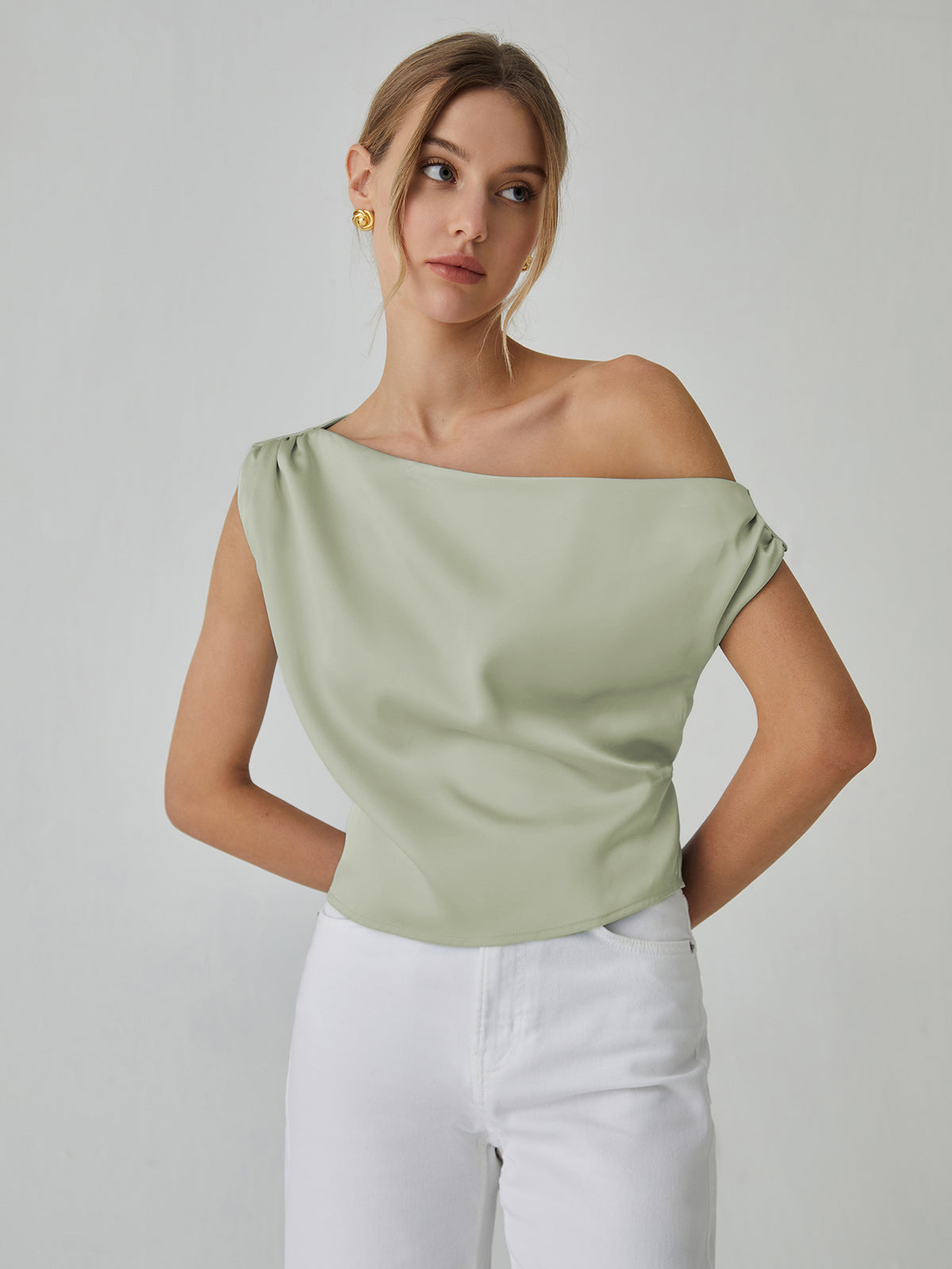 Clara | Asymmetrische Bluse mit Knotendetail