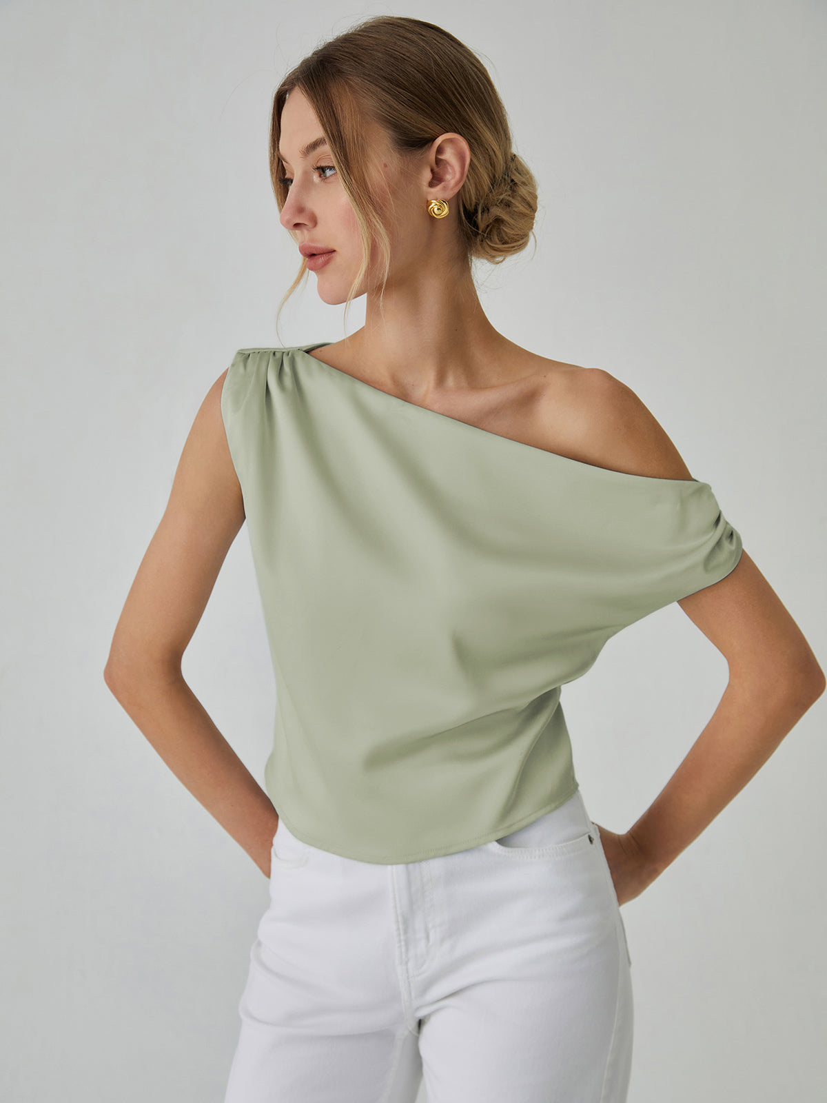 Clara | Asymmetrische Bluse mit Knotendetail