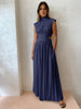 Clara | Maxi Kleid mit Cut-Out und Mock Neck