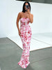 Greta | Maxikleid mit floralem Muster und Schlitz