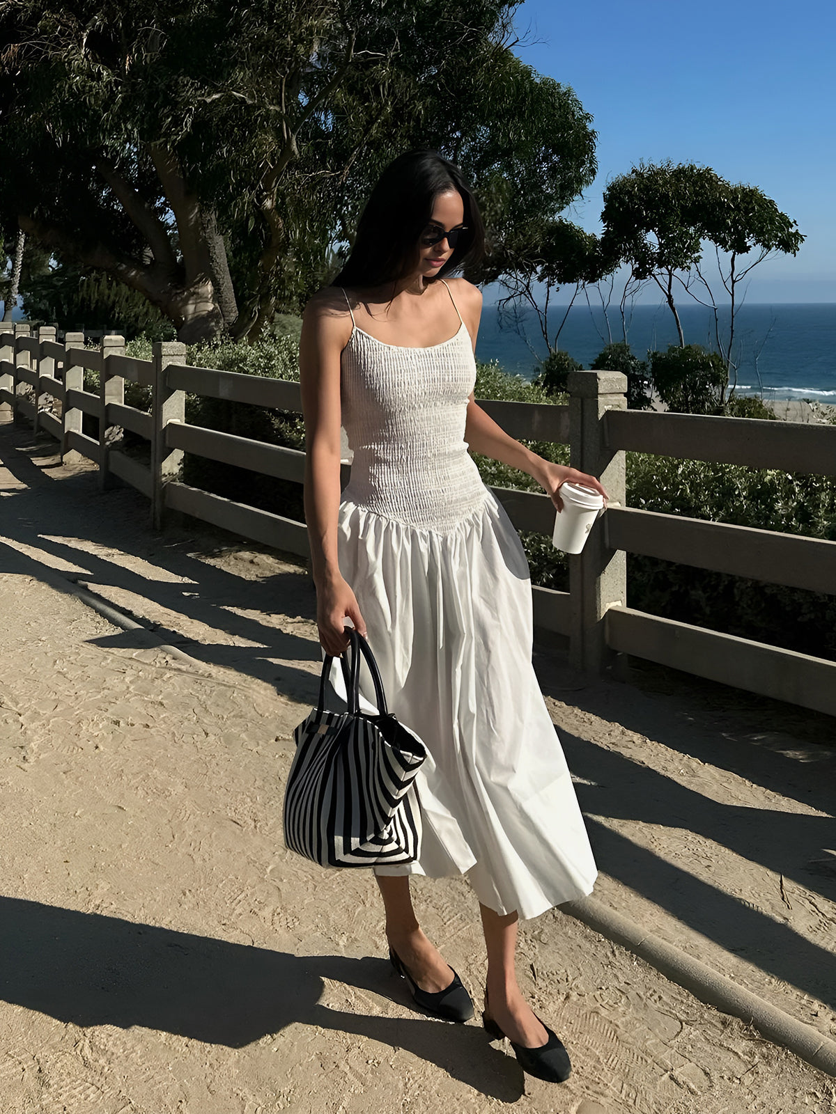 Leonie | Romantisches Midi-Kleid mit Raffung