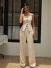 Clara | Elegantes Baumwoll-Leinen Top mit Knopfdetails