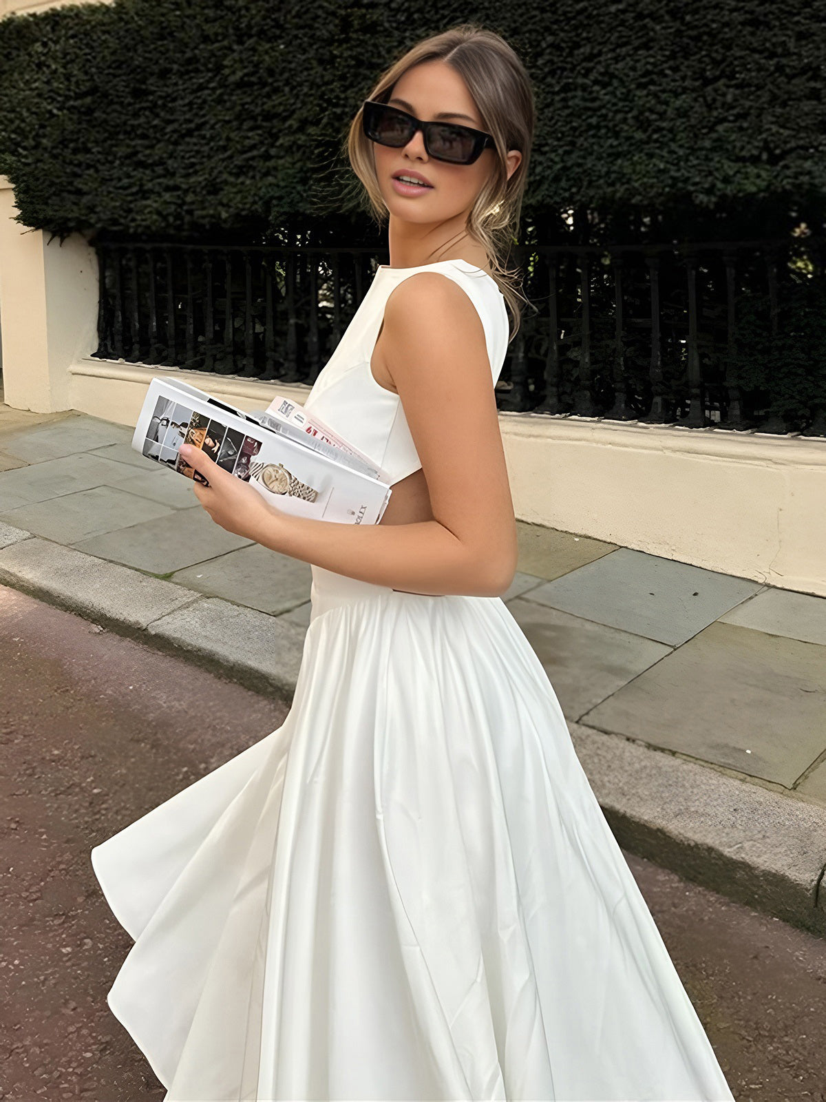 Eleganz | Serendipity Rückenfreies Midi Kleid