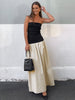 Clara | Kontrastfarbenes Tube Maxikleid