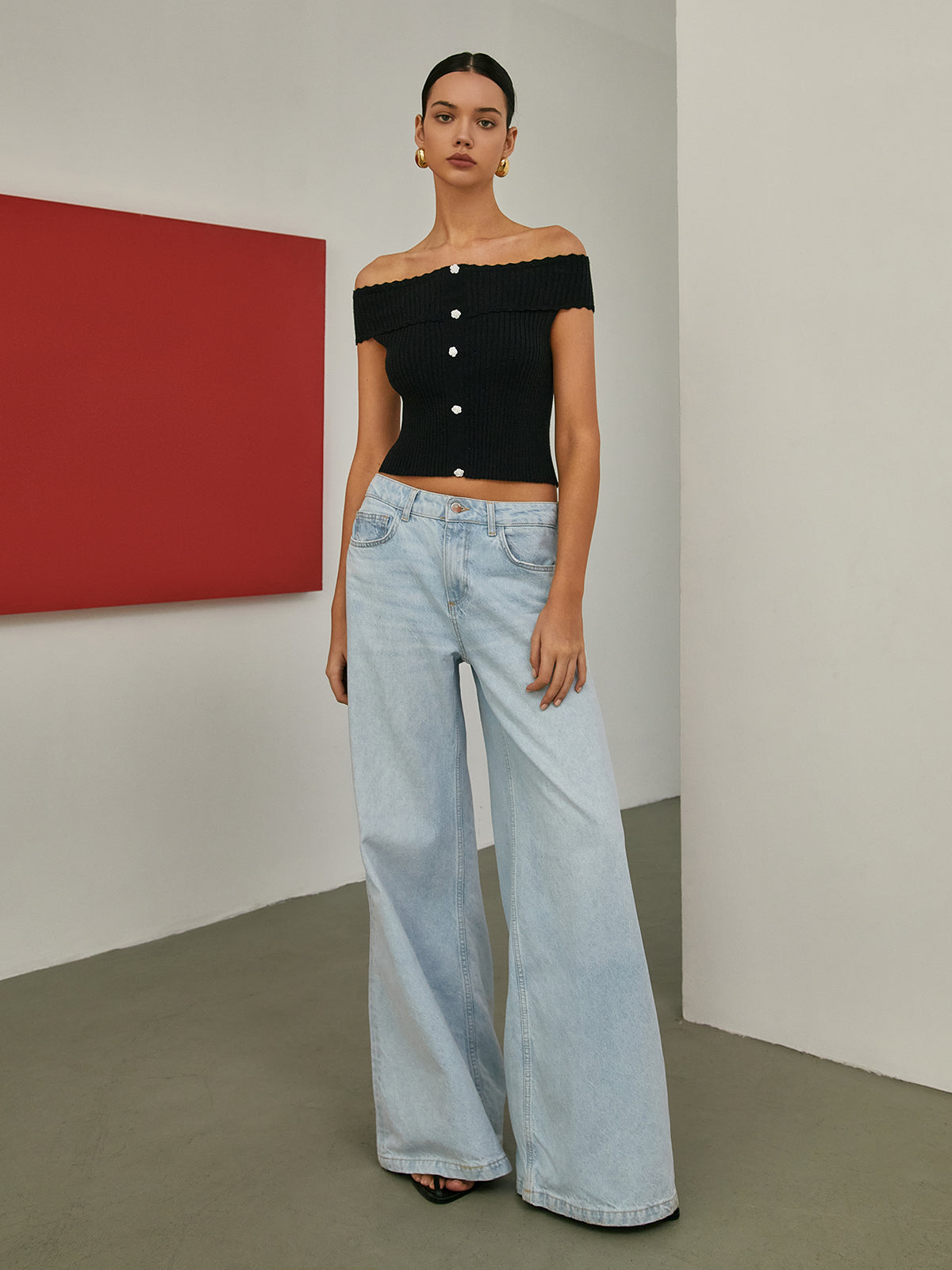 Clara | Basic-Off-Shoulder-Strick-Top