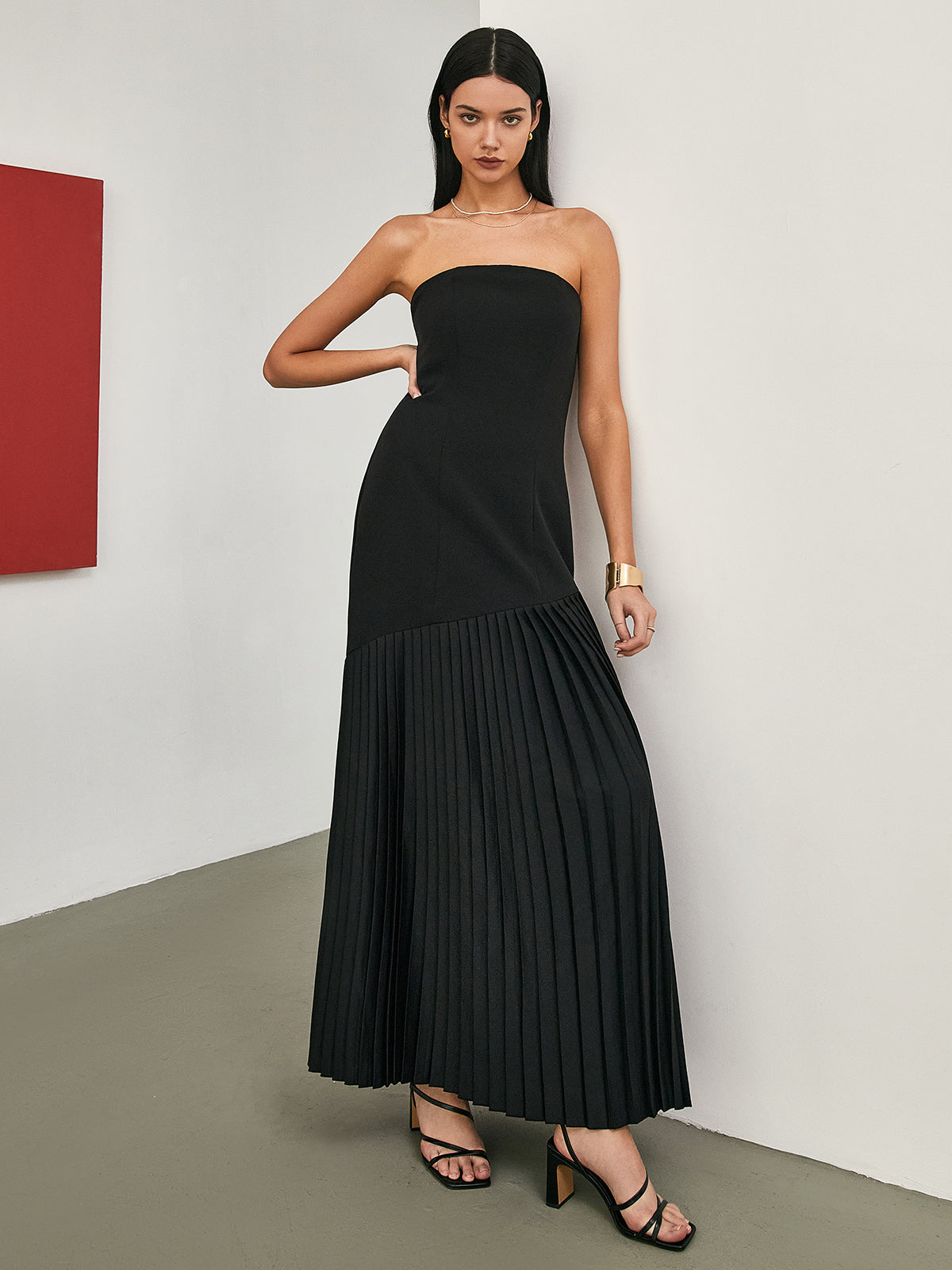 Emilia | Maxikleid mit Falten und Raffung