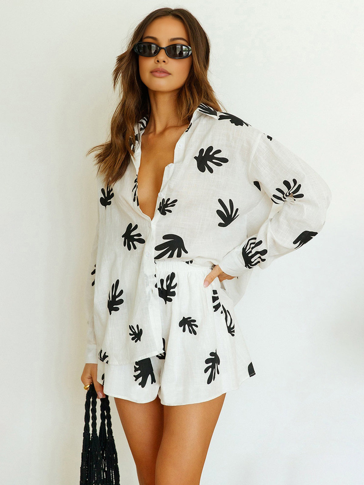 Max | Lässiges Shorts-Set mit Pflanzenprint