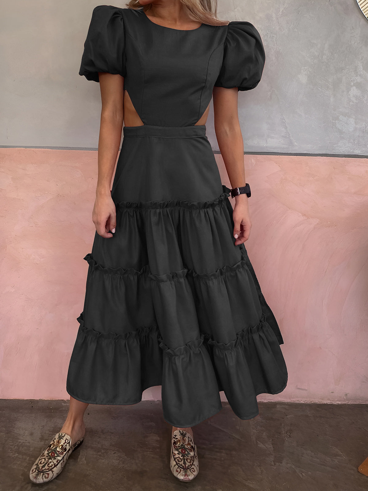 Clara | Kleid mit Puffärmeln und Cutouts