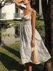 Sapphire Garten | Elegantes Midi Kleid mit Blumenmuster