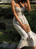 Sapphire Garten | Elegantes Midi Kleid mit Blumenmuster