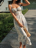 Sapphire Garten | Elegantes Midi Kleid mit Blumenmuster