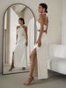 Emilia | Maxikleid mit Crisscross-Ausschnitt und Schlitz