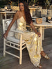 Sophie | Elegantes Maxikleid mit Metallic-Print