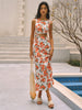 Clara | Blumenkleid mit Cut-Out und asymmetrischem Design
