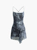 Emma | Asymmetrisches Hemd-Kleid mit Kreuzmuster
