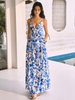 Laura | Boho Blühendes Blumenmuster Maxikleid
