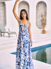 Laura | Boho Blühendes Blumenmuster Maxikleid