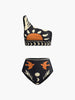 Fiona | Asymmetrisches Neck Bikini Set mit Vogelmotiv