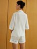 Clara | Knotted Cutout Halbarm-Top mit Shorts Set