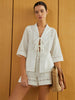 Clara | Knotted Cutout Halbarm-Top mit Shorts Set