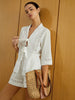 Clara | Knotted Cutout Halbarm-Top mit Shorts Set