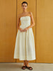 Clara | Elegantes Midi Kleid mit Reißverschluss und Falten