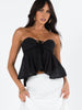 Lisa | Elegantes Peplum-Top mit Knoten