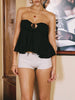 Lisa | Elegantes Peplum-Top mit Knoten
