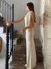 Lena | Elegantes geknotetes ärmelloses Maxikleid