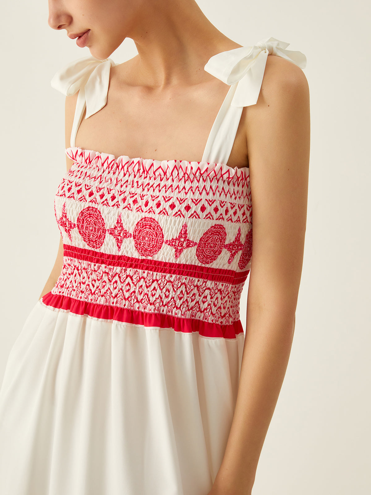 Clara | Bezauberndes langes Kleid mit bohemian Muster