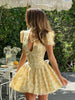 Clara | Florales V-Ausschnitt-Kleid mit Knoten