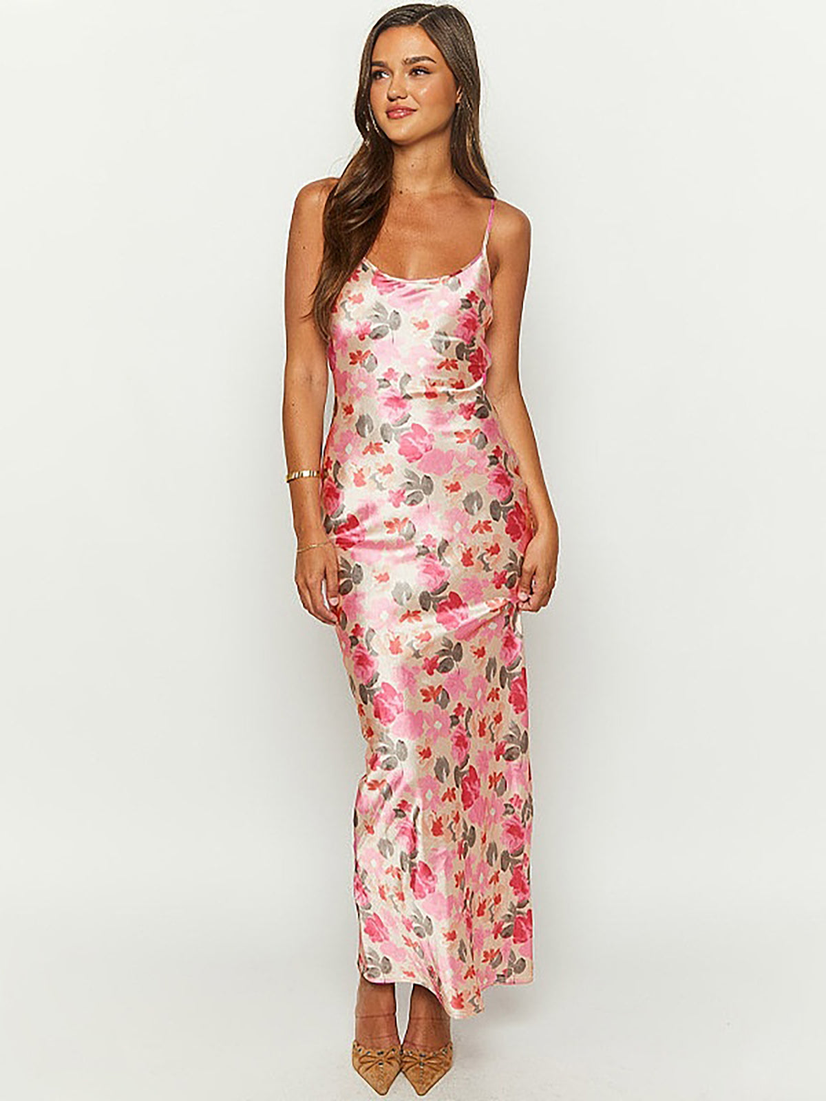 Clara | Romantisches Blumen-Cami-Maxikleid