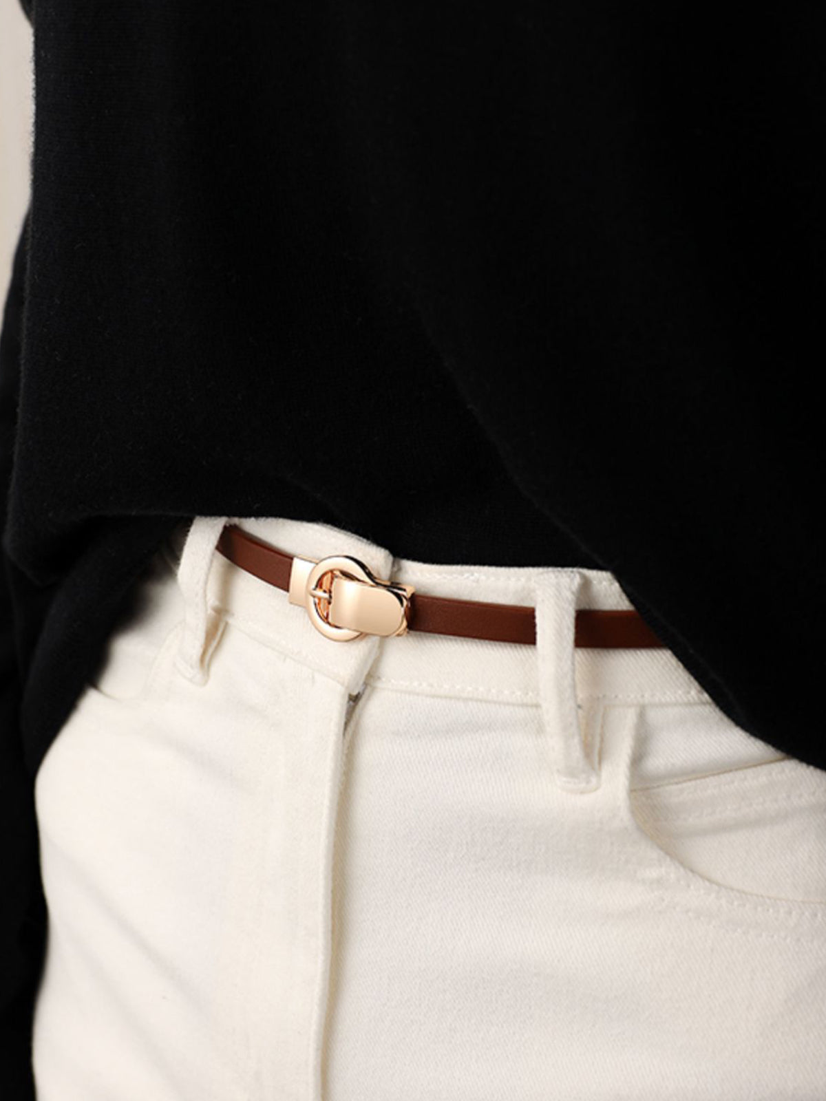 Akzentuierer | Hook Buckle Skinny Belt