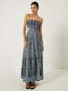 Clara | Romantisches Maxikleid mit Plaid-Druck und Cutout-Design