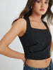 Anna | Elegantes Faltendes Top mit Quadrat-Ausschnitt