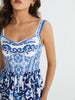 Sophie | Romantisches Maxikleid mit Druck und Falten
