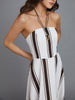 Clara | Gestreiftes Off-Shoulder Maxikleid