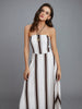 Clara | Gestreiftes Off-Shoulder Maxikleid