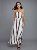 Clara | Gestreiftes Off-Shoulder Maxikleid