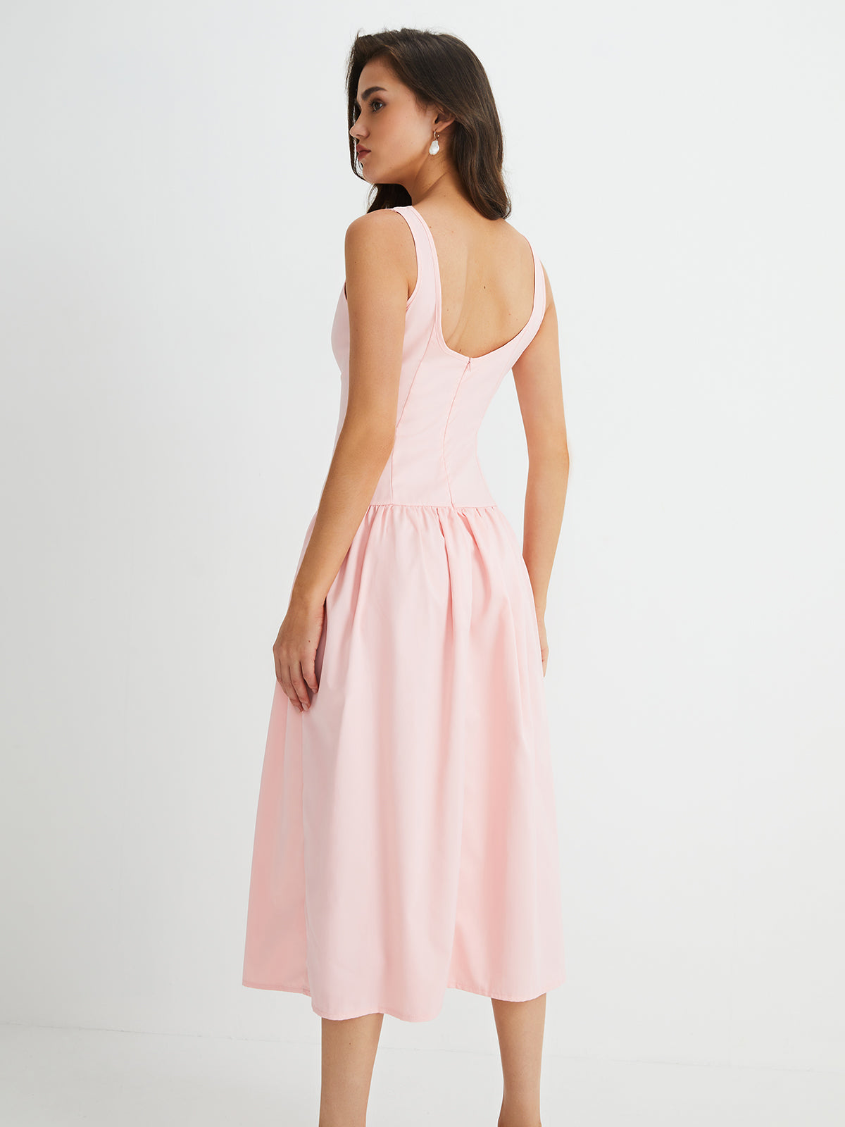 Emilia | Elegantes ärmelloses plissiertes Midikleid