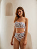 Sophie | Blumenmuster Kontrast Bikini Set